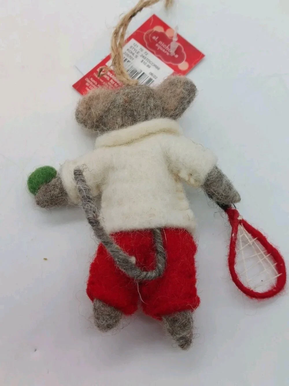 St Nicholas Square Tennis Player Mouse Christmas Ornament 4